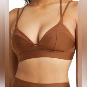 Sold.  ALO Airlift Mesh Celeste Bra. Cinnamon Size M